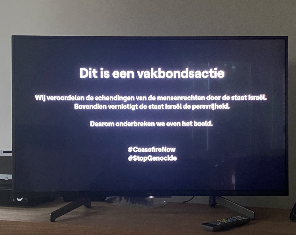 Génocide à Gaza : action syndicale à la télévision belge avant la demi-finale de l&rsquo;Eurovision