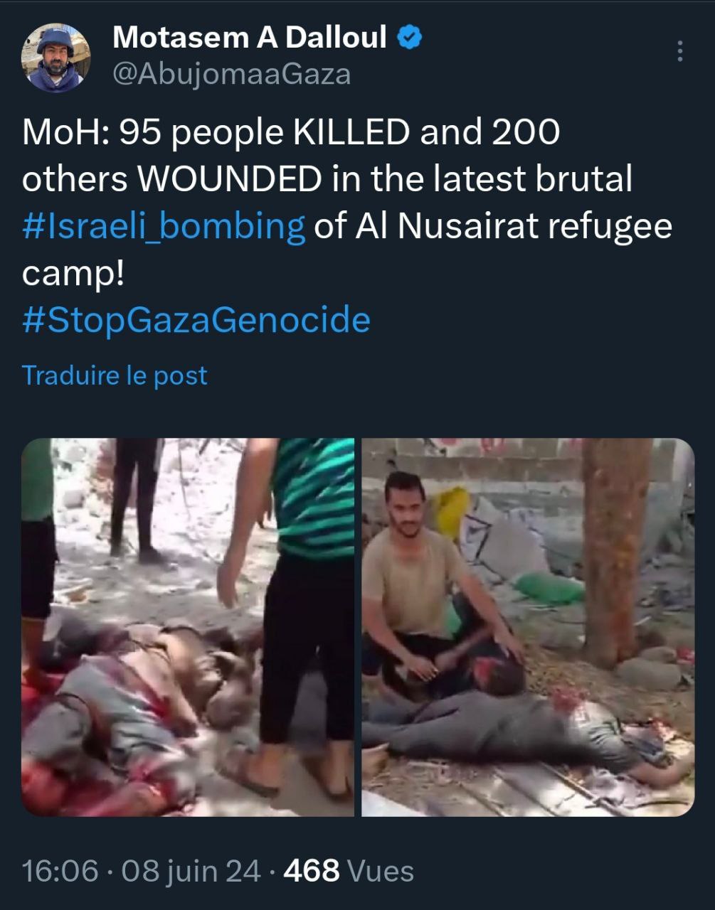 Encore un massacre signé israél