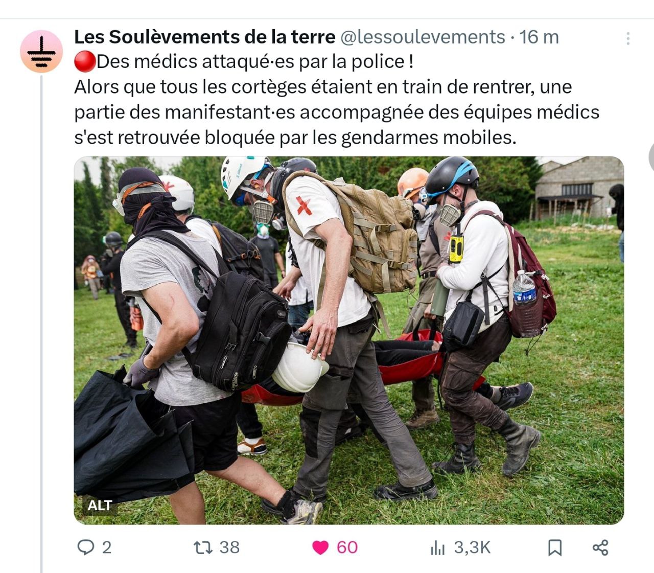 A69: Les médics attaqués par les flics.