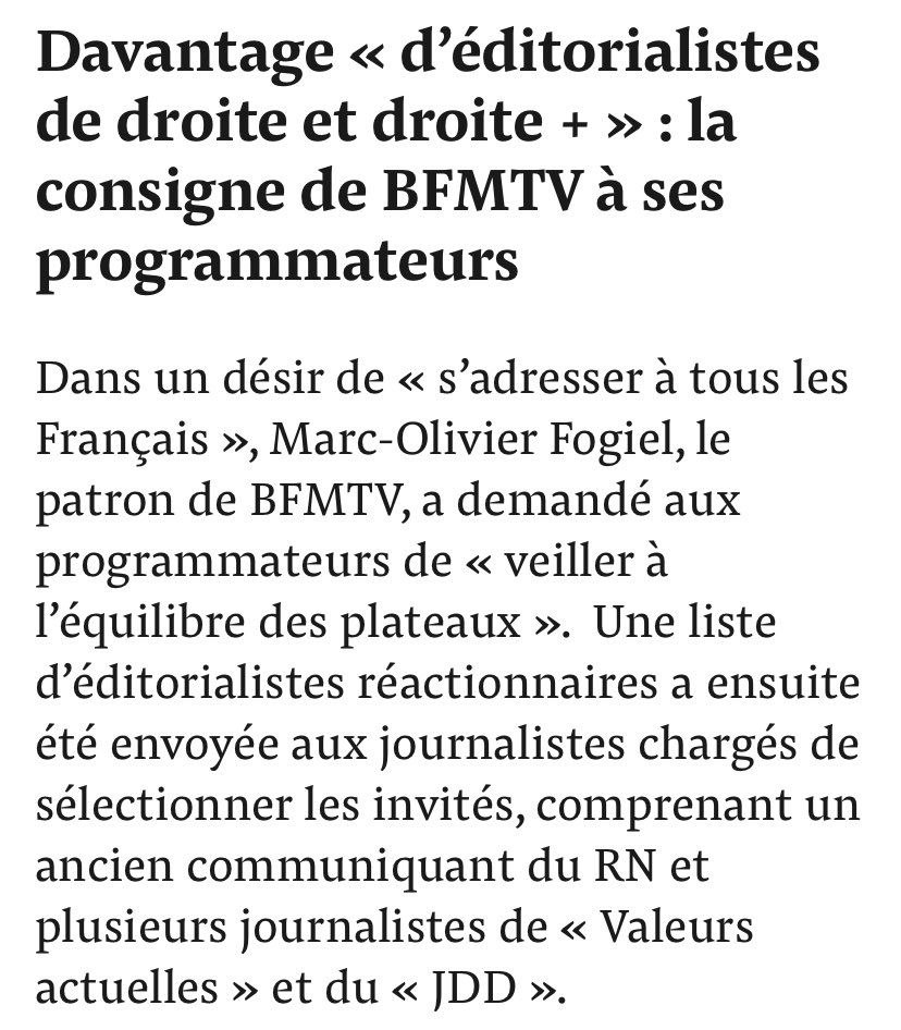 BFMTV : Organe de propagande du fascisme ?