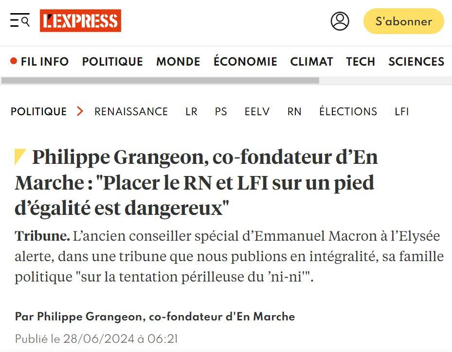 Le co-fondateur d’En Marche affirme que les macronistes sont devenus tarés, avec votre « ni -ni » !