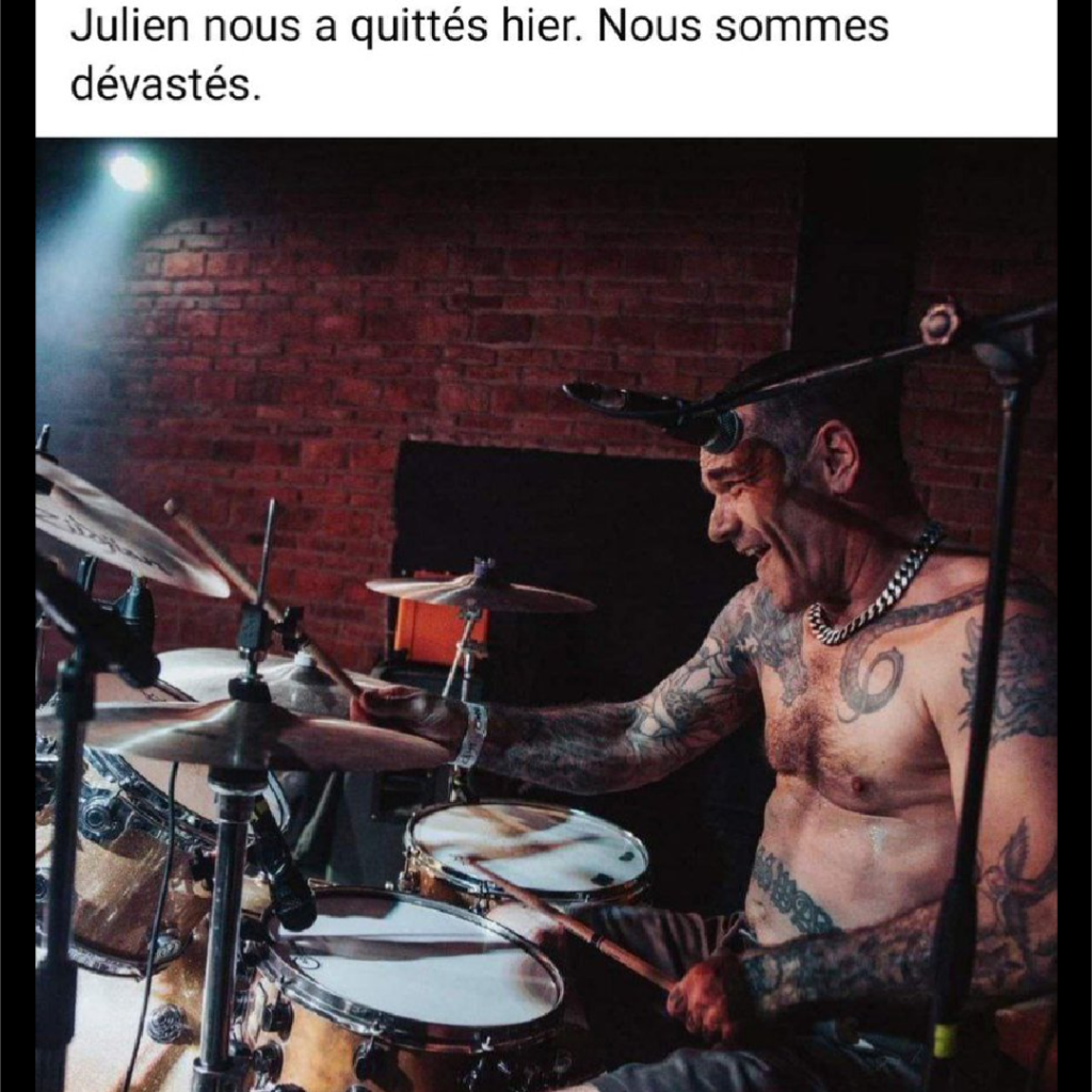 Julien Terzics, batteur du groupe Brigada Flores Magon, fondateur du bar antifasciste parisien Le Saint Sauveur, ancien fer de lance des skinheads antifascistes parisiens et militant CNT. RIP