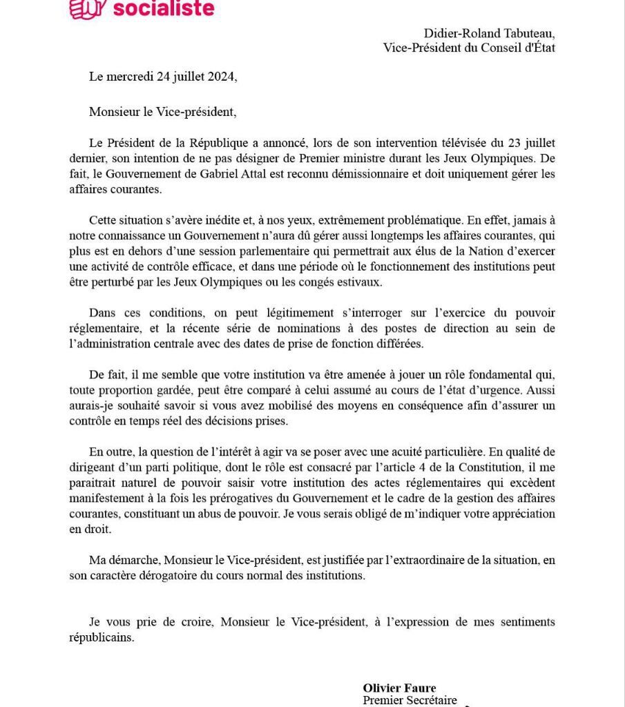 Faure Dénonce les Manœuvres Sournoises du Gouvernement Démissionnaire