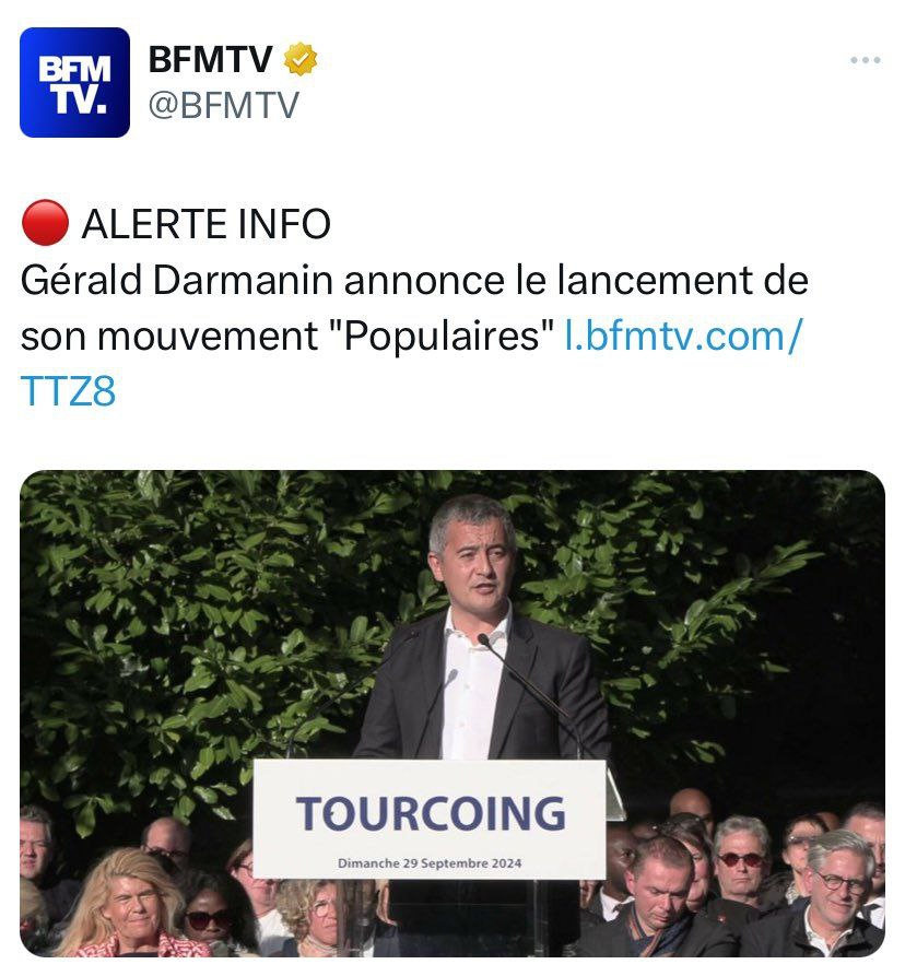 Le lancement du mouvement  » Populaires  » par Gérald Darmanin : un flop politique annoncé ?