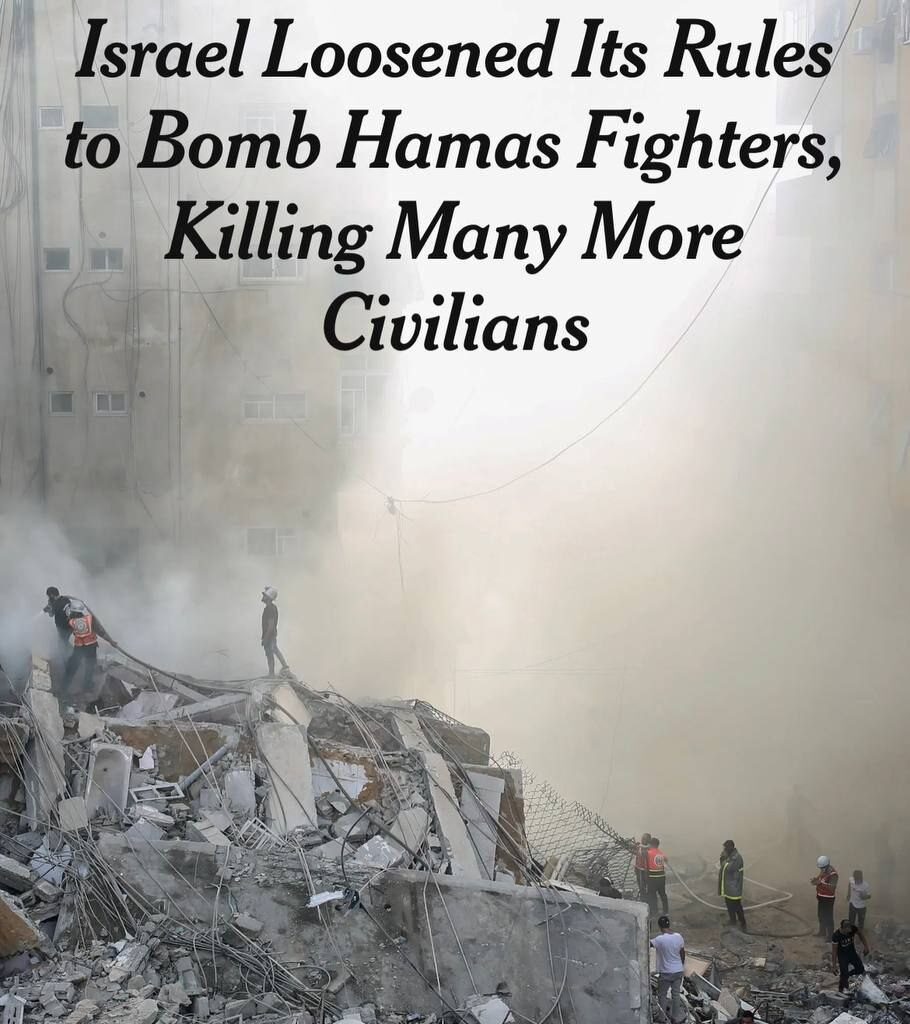 Le New York Times informe que des sources militaires israéliennes ont révélé qu’une consigne permettait à l’armée de tuer et de bombarder jusqu’à 20 civils palestiniens en tant que dommages collatéraux admissibles pour un seul combattant du Hamas.
