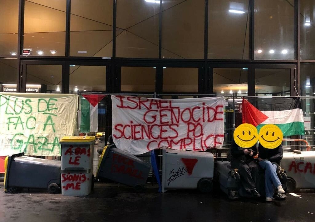 Ce matin, des étudiants opposés au partenariat avec l&rsquo;université Reichman en Israël, ont bloqué l&rsquo;université de Sciences Po Strasbourg