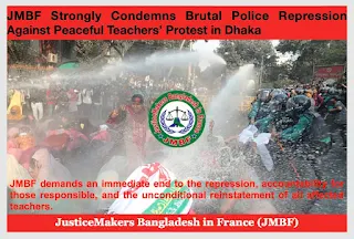 Répression brutale contre des enseignants au Bangladesh, la JMBF condamne fermement