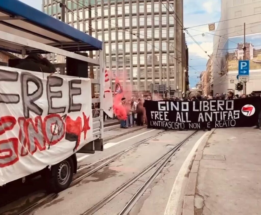 Milan: Des centaines de personnes pour la libération des antifacistes Gino et Maja