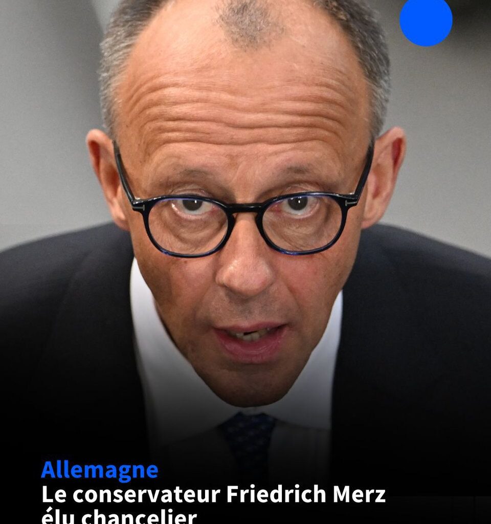 Le conservateur Friedrich Merz a été élu chancelier au deuxième tour par les députés allemands, après le choc de son échec au premier tour plus tôt la même journée, a annoncé la présidente du Bundestag Julia Klöckner
