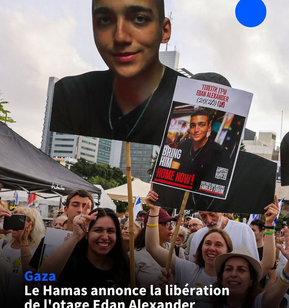 Gaza: la branche armée du Hamas a annoncé avoir libéré l&rsquo;otage israélo-américain Edan Alexander qui était retenu dans la bande de Gaza